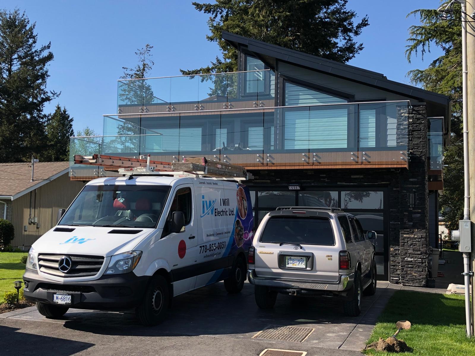 Modern home with custom electrical work